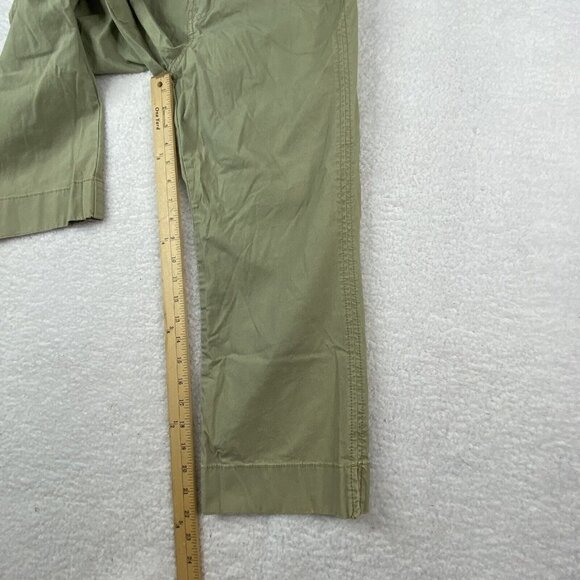 Bandolino Blu Pants Womens 8 Green Straight Crop High‎ Rise Stretch Dbl Button - Picture 10 of 15